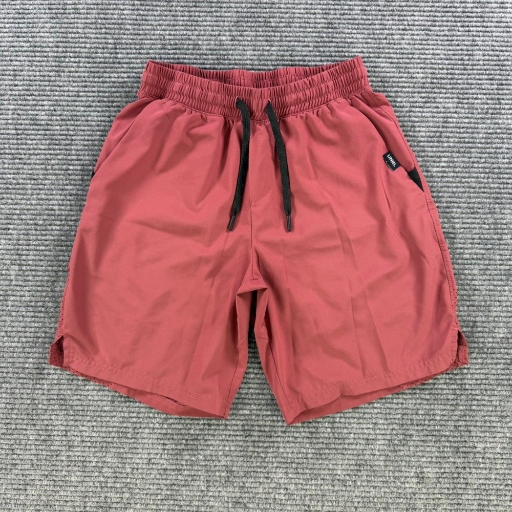 UNRL Performance Active Shorts Mens Small Brick Red Athletic Gym Train Workout